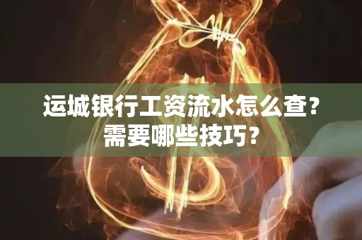 运城银行工资流水怎么查?需要哪些技巧?