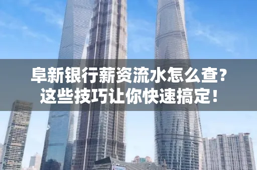 阜新银行薪资流水怎么查?这些技巧让你快速搞定!